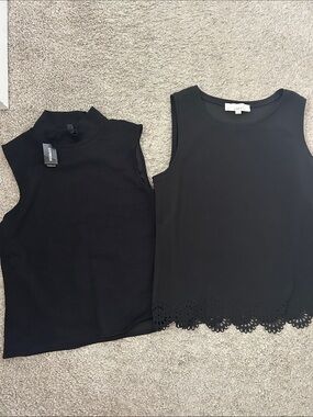 Bundle Black Sleeveless Shirts - L